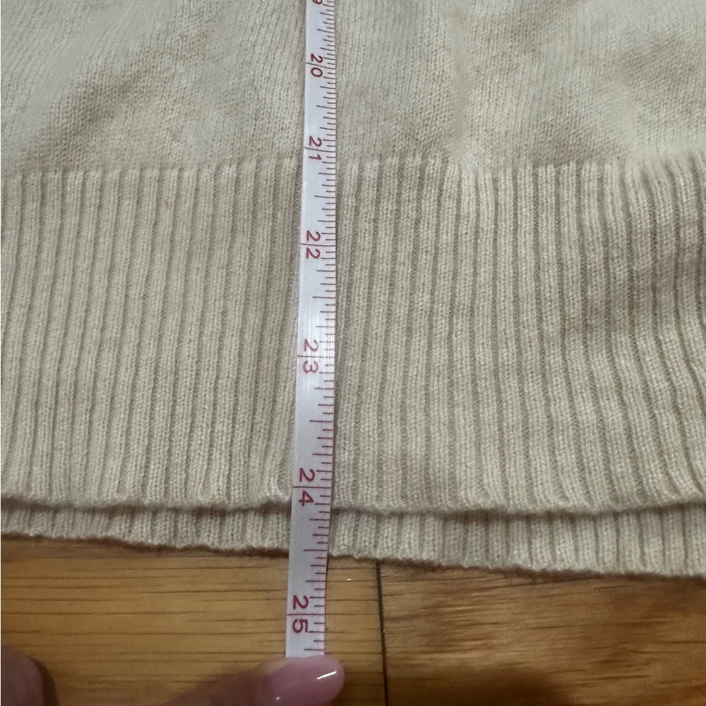 2ndday 100% Cashmere Pullover Sweater Button Accents Light Beige Medium - Picture 7 of 7